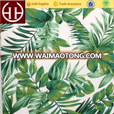 Nature plants printed of woven fabric for bed sheet and dress